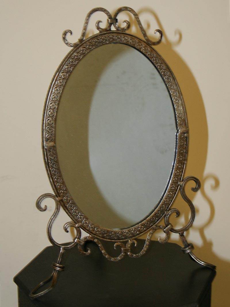 Oval Arts & Crafts Easel Back Mirror, c. 1920