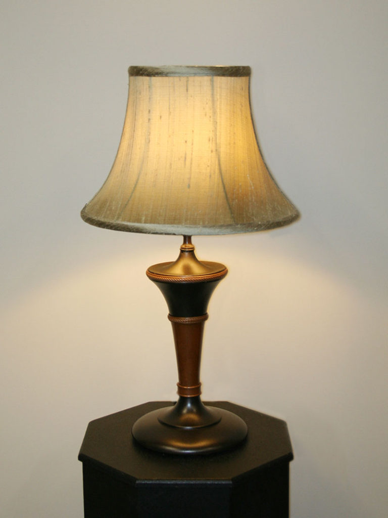 Vintage Urn Shaped Lamp w/ Coppertone Accent Bronze Painted Base, c